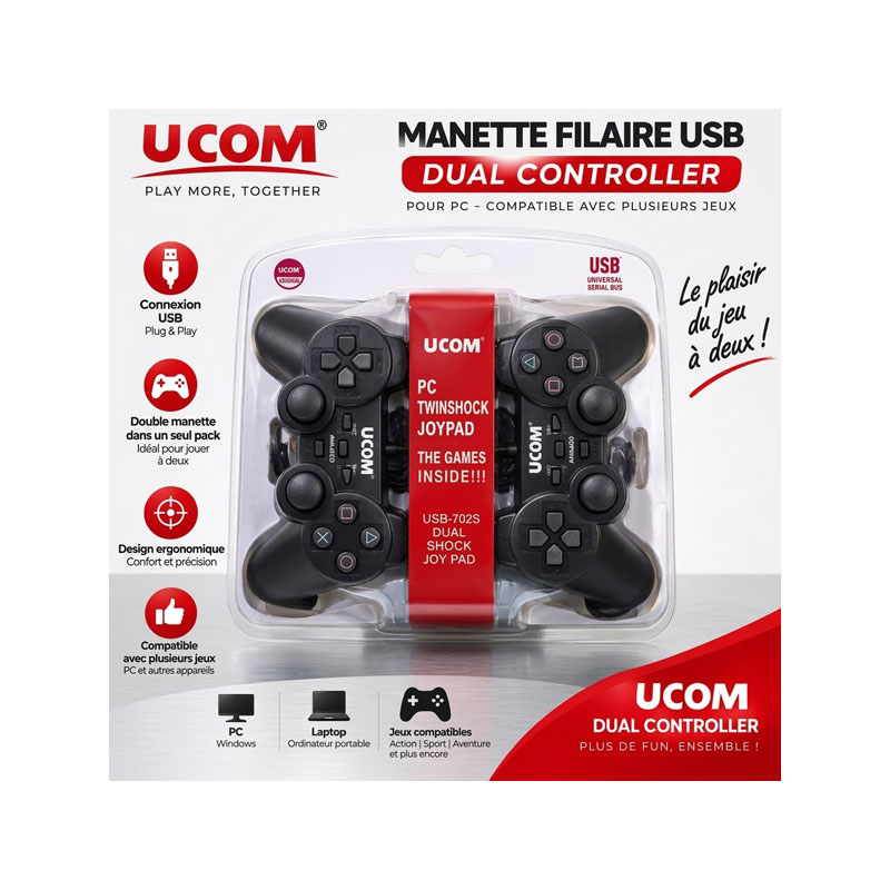 Double Manette filaire USB