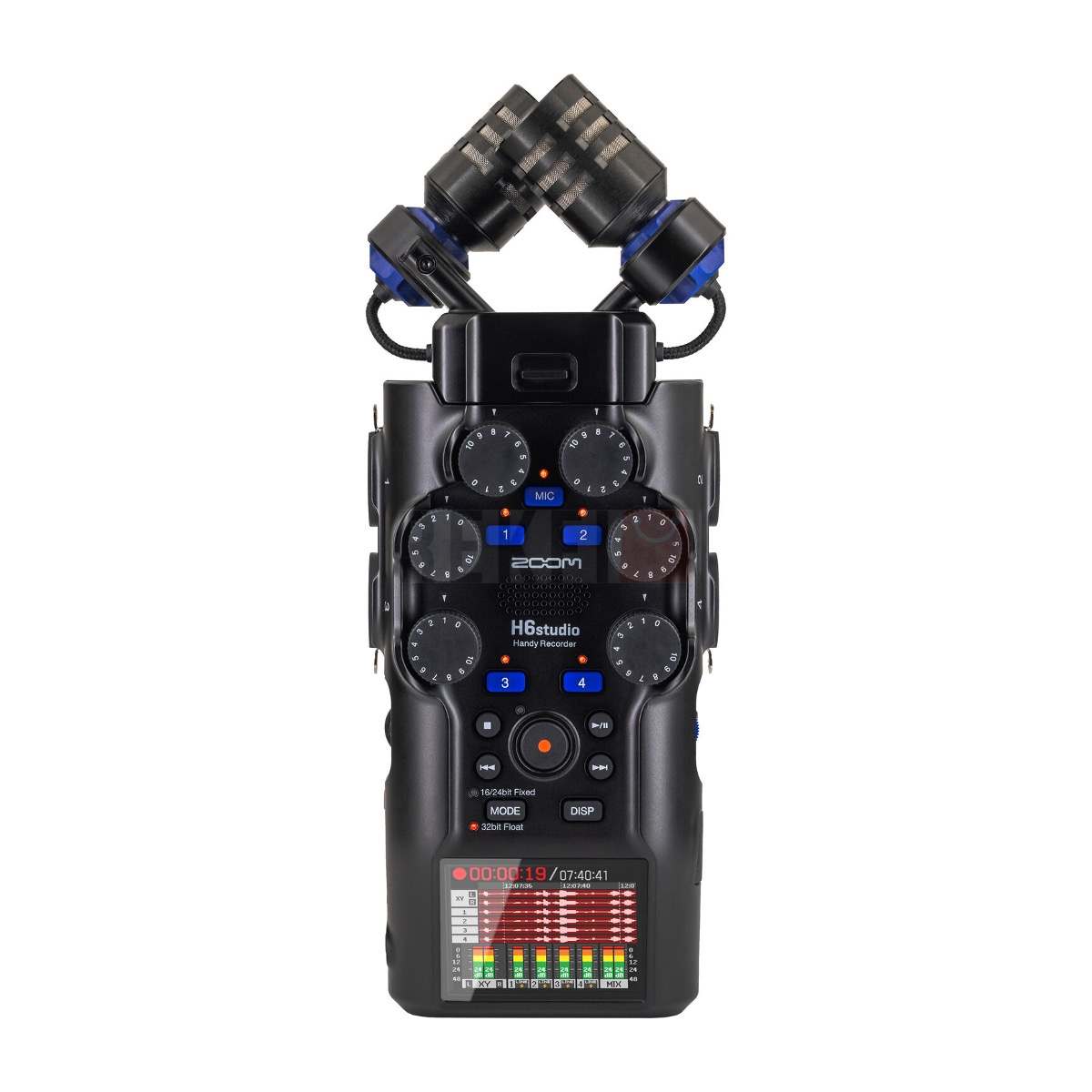 Zoom H6studio – Enregistreur portable 32 bits float jusqu’à 192 kHz, 4 préamplis XLR/TRS, capsule XY grande membrane XYH-5s, limiteurs anticipatifs, interface audio USB 6 entrées / 2 sorties