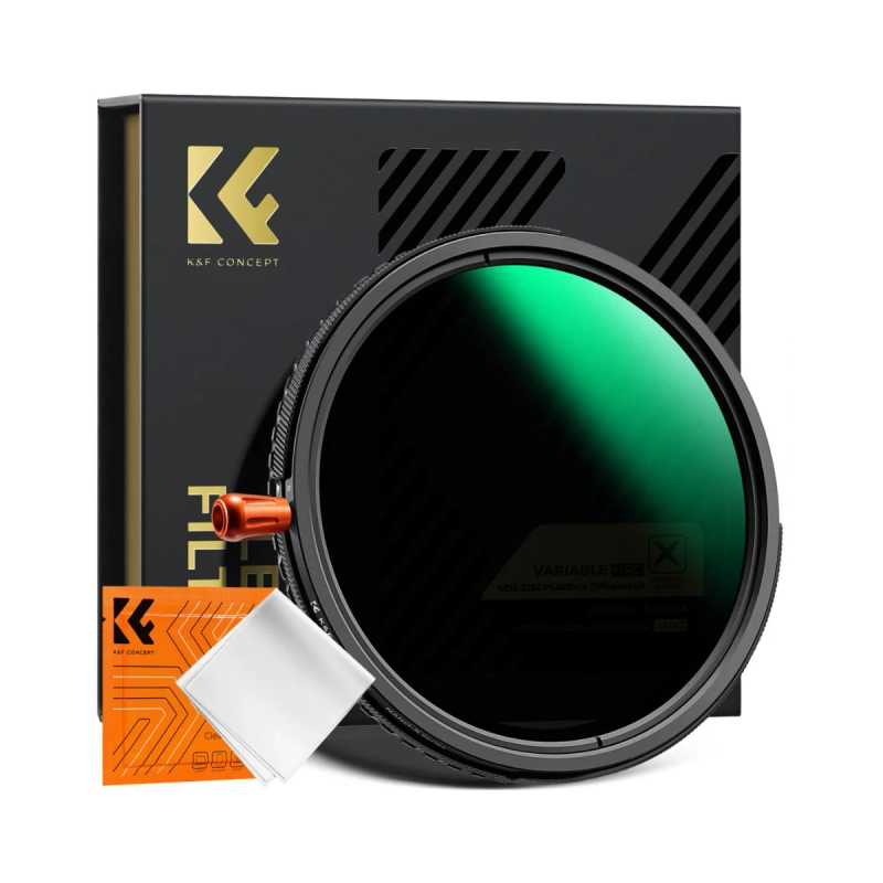K&F Concept · Filtre 82mm 3-en-1 Nano-X (ND2-ND32 + CPL + Black Mist 1/4)