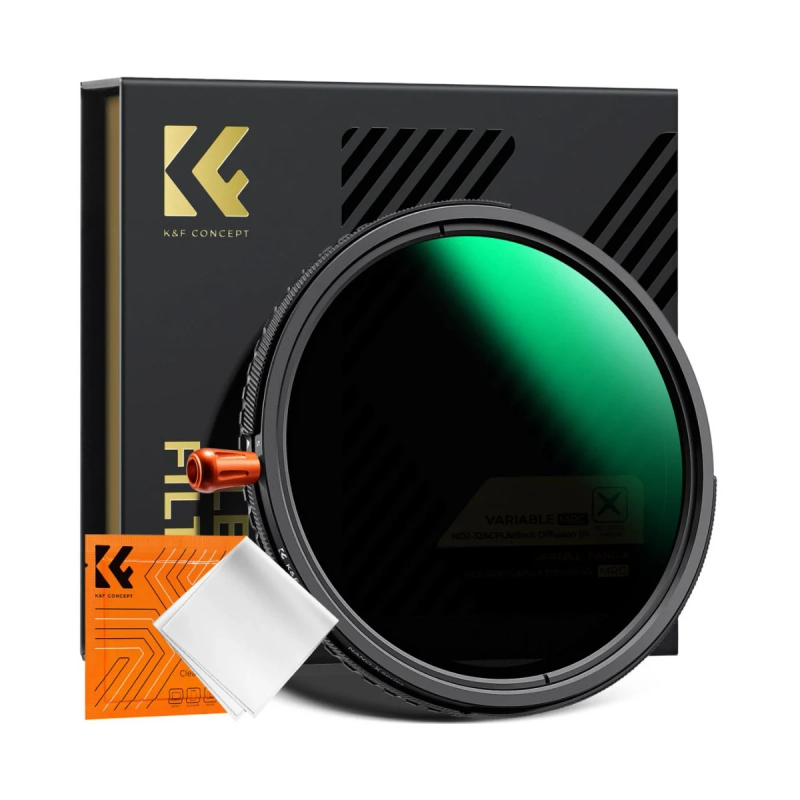 K&F Concept · Filtre 67mm 3-en-1 Nano-X (ND2-ND32 + CPL + Black Mist 1/4)
