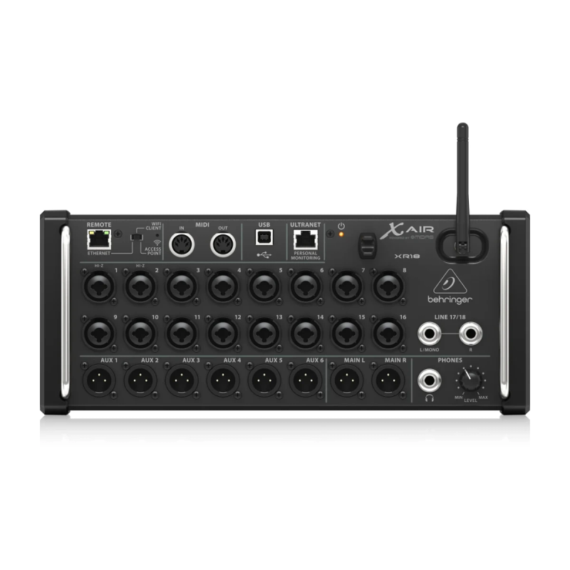 Behringer XR18 · Mélangeur numérique 18 canaux, 16 préamplis Midas