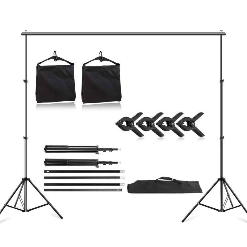 Selens · Kit de Support de fond pour Photo 3m x 3m, avec pinces et sac de transport