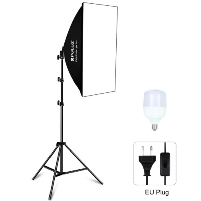 PULUZ PU5070EU Kit Softbox 50x70cm avec Trépied 2m et Ampoule LED 30W 5700K