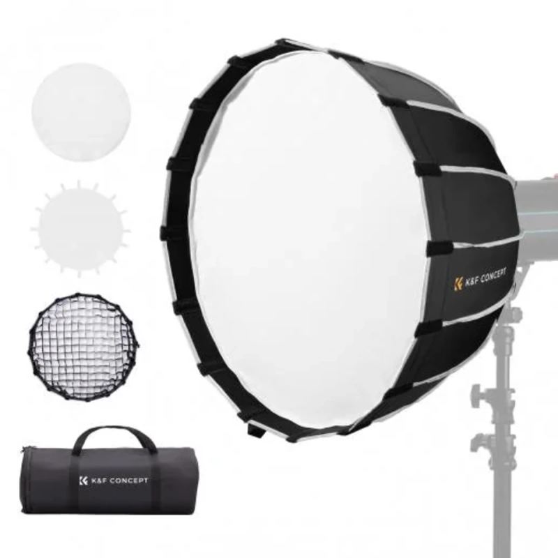 Tolifo Softbox parabolique Hexadécagone 120cm pour Flash Stroboscopique