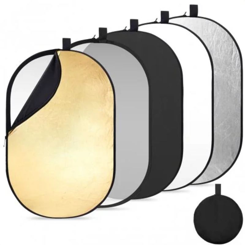 Réflecteur pliable ovale Selens 5 en 1, 80x120cm