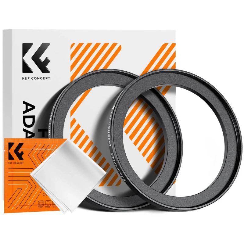 K&F Concept Bagues Step-Up 58 mm à 67 mm (x2)