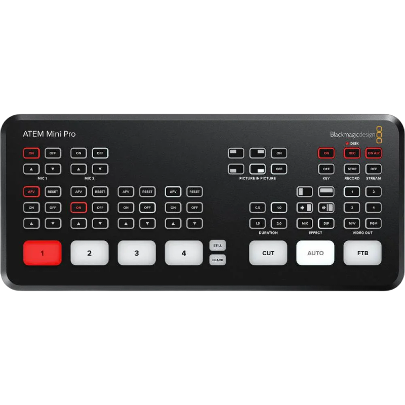 Blackmagic ATEM Mini Pro ISO · Mélangeur live 4 entrées HDMI
