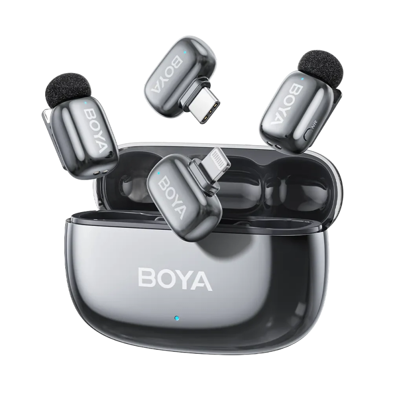 Boyamini Micro cravate sans fil USB-C/Lightning (2TX+1RX) 30H