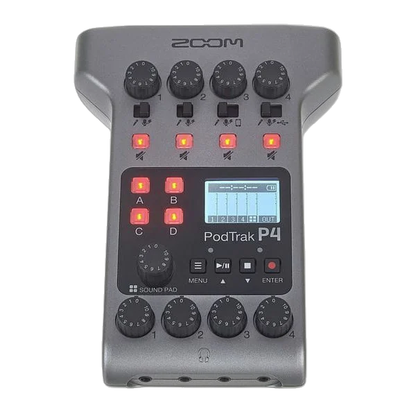 Enregistreur de podcast multipiste Zoom PodTrak P4