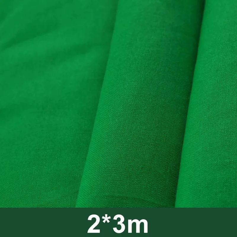Fond Tissu Vert en Coton Mousseline pour Studio Photo et Vidéo 3 x 6 m