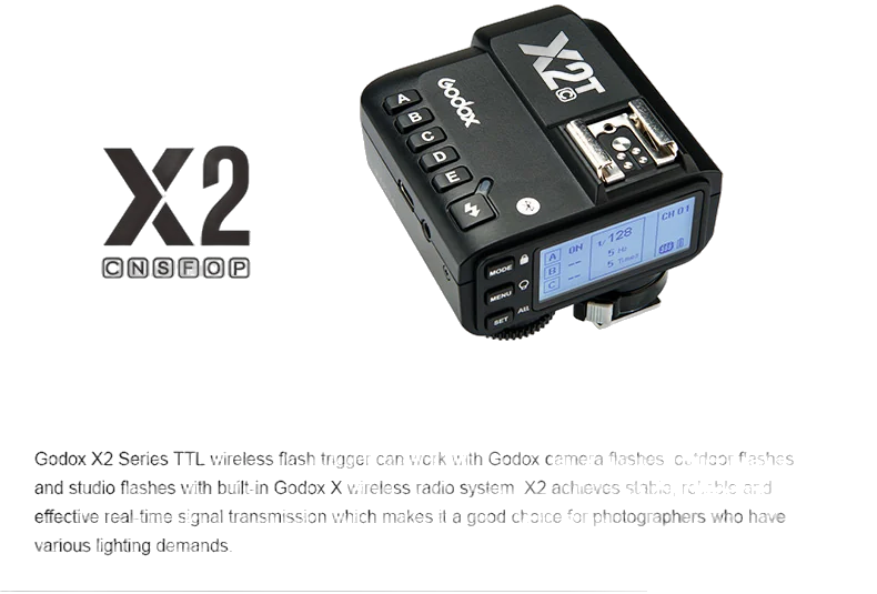 Godox X2T-S Déclencheur de Flash 2.4GHz pour Appareil Photo Sony