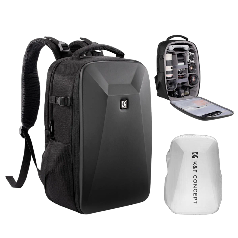 K&F Concept KF13.134 · Sac à dos photo coque rigide, compartiment PC 15,6"