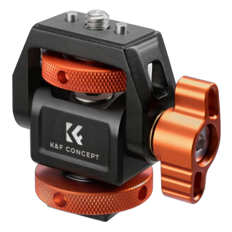 K&F Concept MS42 · Support de moniteur aluminium 2 pins ARRI, inclinaison 180°