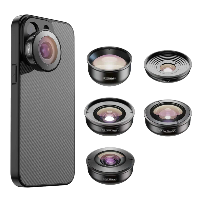 Kit d'objectifs multifonctions pour smartphone Android et Iphone 5 en 1 HD Apexel