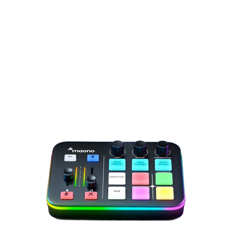 MAONO MaonoCaster G1 NEO Interface audio préampli RVB Bluetooth 48V