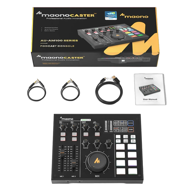 Maonocaster AM100 Interface audio tout-en-un table de mixage DJ