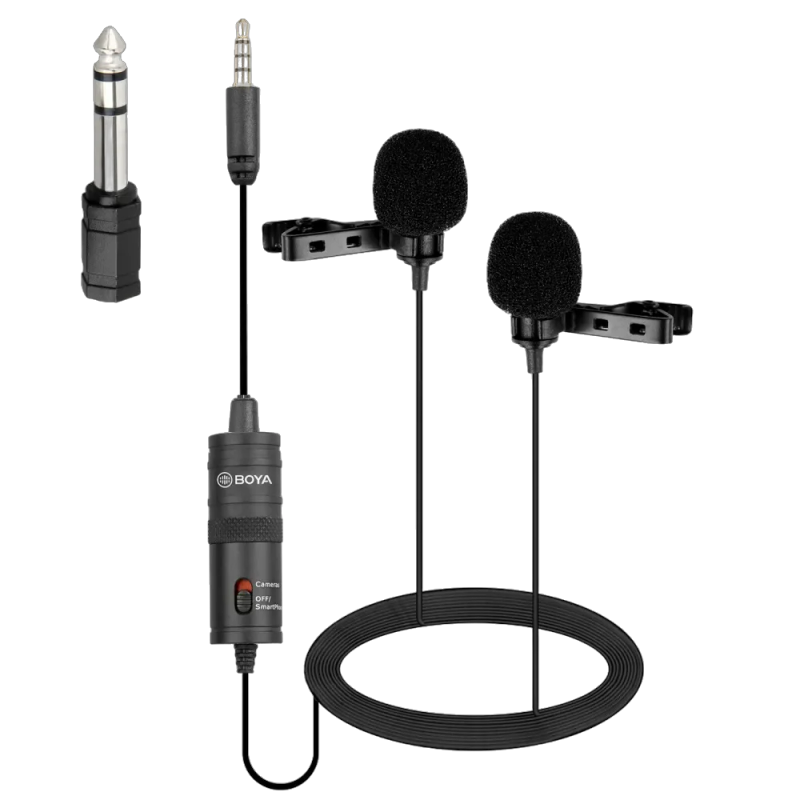 Microphone cravate deux têtes BOYA BY-M1DM
