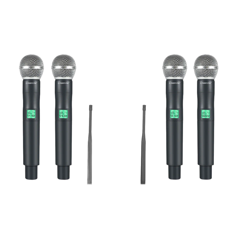 Phenyx Pro Système de microphones sans fil à main avec étui
