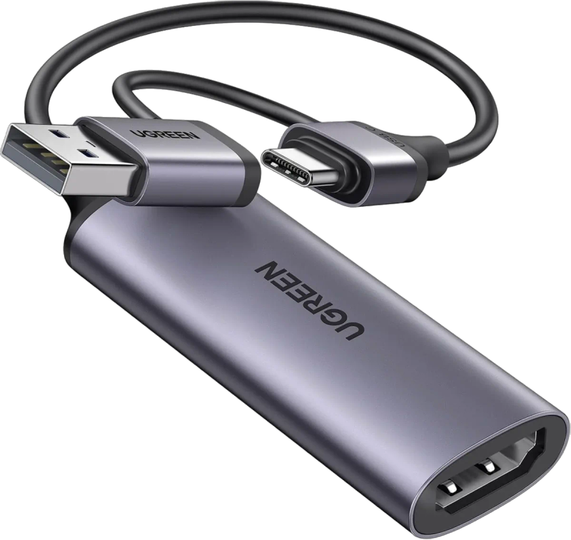 UGREEN Carte Acquisition Vidéo HDMI 4K 30Hz USB-C/USB-A (1080p 60fps) avec HDMI Loop-Out